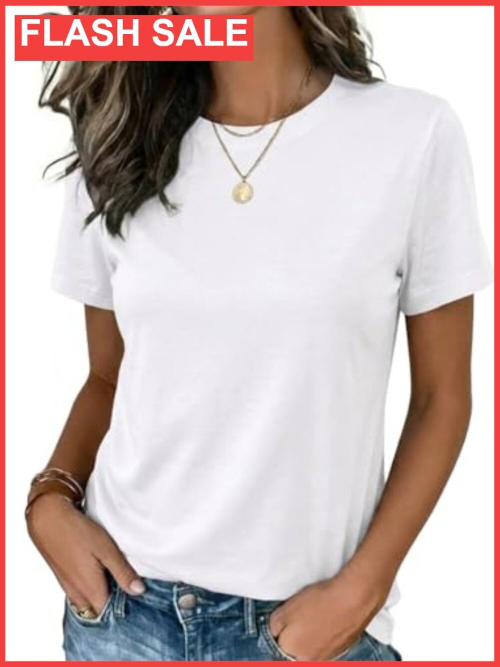 Zeagoo Womens Short Sleeve Crewneck Casual Summer Tee